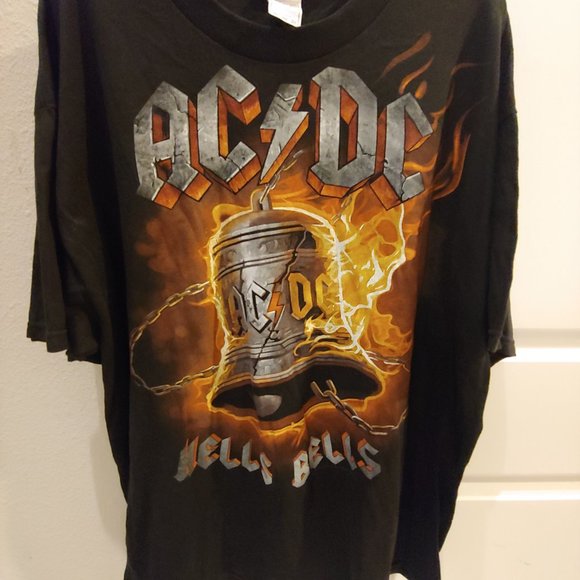 Alstyle | Shirts | Vintage Ac Dc Hells Bells Shield Black Shirt Xxl ...